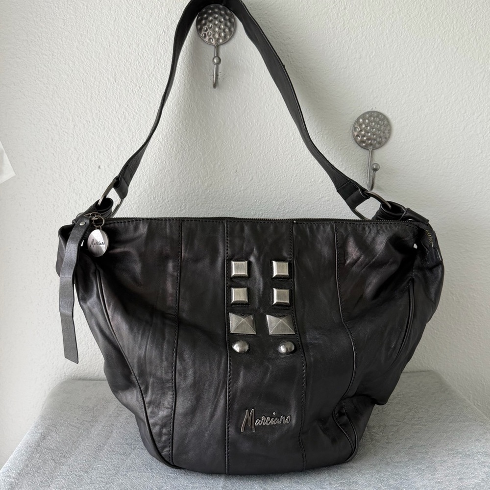 Marciano Black Studded Shoulder Bag